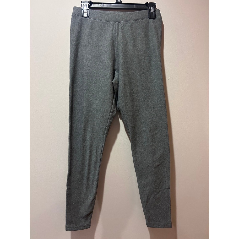 LL Bean Women's Small Gray Pants Fleece-Backed Leggings Skinny‎